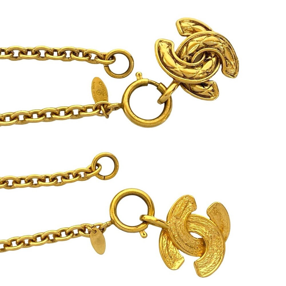 CHANEL Vintage Gold Logo Necklace - Picture 2 of 4